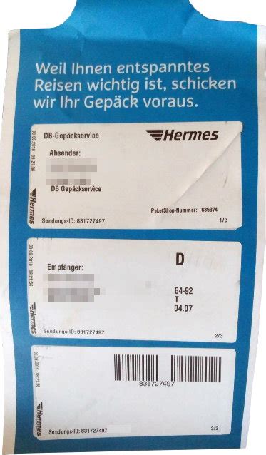 hermes koffer abholen|hermes gepäckverlastung.